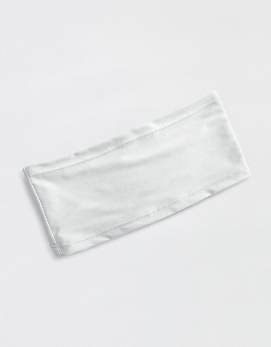 single white color polyester and lycra softstretch waistband with sensory friendly seams