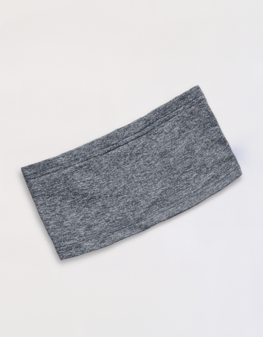 single charcoal color polyester and lycra softstretch waistband with sensory friendly seams