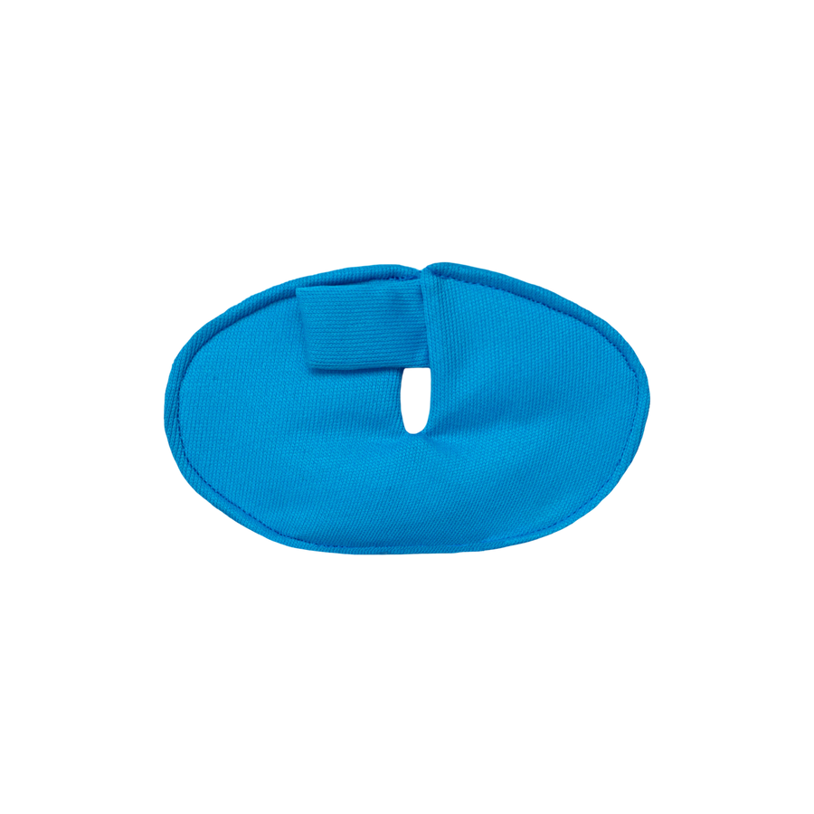 antimicrobial trach pad in blue