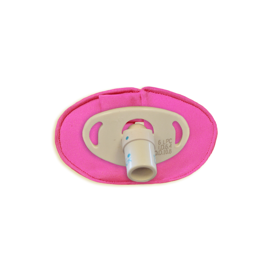 pink trach pad with tube